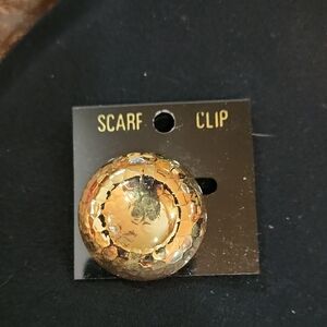 Elegant Gold Scarf Clip New Without Tags Never Used Hammer Gold Texter